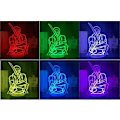 Miniatyrbild 2 av 7: One Piece Luffy 3D Illusionslampa med Smart Touch, RGB-effekt, USB-driven, Kreativ 3D Japansk Animelampa