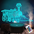 Miniatyrbillede 1 af 8: Tog 3D Gave Lampe, Attivolife Illusion Hologram Natlampe med Timer Fjernbetjening 16 Farver Skiftende