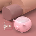 Miniatyrbillede 3 af 4: Sød kæledyr gris form Bluetooth højttaler, bærbar mini trådløs