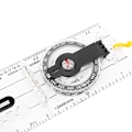 Miniatyrbild 8 av 9: Hopfällbar karta kompass multifunktionell transparent akryl utomhusverktyg för camping vandring