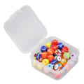 Miniatyrbillede 7 af 7: 100 stk. harpiksafstandsperler holdbare harpiks assorterede farver store hul bredt anvendte armbåndsperler til smykkefremstilling DIY