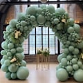 Miniatyrbillede 3 af 7: 130 stk. salviegrønne balloner i forskellige størrelser 18\" 12\" 10\" 5\" ballonbue guirlande sæt perfekt til fødselsdagsfest, dimission, babyshower, bryllup, Holi Sage Green