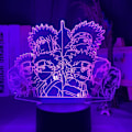Miniatyrbilde 2 av 7: Naruto Kakashi Uchiha Sasuke 3D Illusions nattlampe Smart Touch, RGB-effekt USB-kabeldrevet Kreativ 3D Japansk Anime Lampe