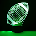 Miniatyrbillede 3 af 7: Rugby LED Natlampe, 16 Farver Fjernbetjening & Smart Berøringsdæmpbar 3D Illusion Sengelampe