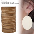 Miniatyrbillede 2 af 6: 50 stk. Simple Fashion Style Træ Øreringe Vedhæng DIY Hul Smykker Håndværk Fremstilling Tilbehør