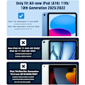 Miniatyrbilde 2 av 9: Etui til iPad (A16) 11. generasjon 11 tommer 2025, med blyantholder, slankt beskyttelsesdeksel med klar bakside, automatisk vekking/hvile blue iPad(A16)11 11（2025)
