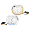 Miniatyrbillede 1 af 11: LED Angel Eyes Halo DRL Bezel Shrouds 12V 5W Venstre Højre Ringdæksler til 3 Tommer Bi Xenon LED Dobbeltlinse Forlygte Hvid Gul Lys