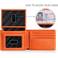 Pikkukuva 2 / 5: Miesten lompakot Slim Rfid Nahka 2 ID-ikkuna lahjapakkauksella palm orange
