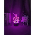 Miniatyrbild 1 av 7: One Piece Luffy 3D Illusionslampa med Smart Touch, RGB-effekt, USB-driven, Kreativ 3D Japansk Animelampa
