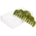 Pikkukuva 1 / 7: Luonnon jade-kampa, päänahan hierontakampa ja Gua Sha -kaavin, meridiaanihierontakampa päänhoitoon ja rentoutumiseen (serpentiini) Serpentine