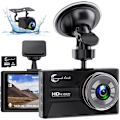 Miniatyrbild 1 av 7: 1080P Dash Cam fram och bak med 32 GB SD-kort, dubbel dashkamera för bilar, 3” IPS-skärm Dashcam med typ-C-port, WDR, G-sensor, loop-inspelning, 24 timmars T