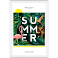 Miniatyrbild 7 av 8: Sommar Flamingos Väggkonst Canvas Tryck Affisch, Enkelt Mode Konst Ritning Dekor