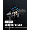 Pikkukuva 2 / 8: Q30 HD+ Bluetooth-kuulokkeet korvan sisäiset langattomat 5.2 magneettiset kuulokkeet IPX5 hikikestävät nappikuulokkeet mikrofonilla urheiluun, upea basso, 10 mm:n ajurit, Black