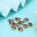 Pikkukuva 3 / 9: 10 kpl ompelukirjontaa Zirkoni timantteja Kultainen kynsi DIY Rusetti Vaatteiden tarvikkeet 7x10mm Punainen