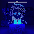 Miniatyrbillede 2 af 7: Demon Slayer Kamado Nezuko 3D Illusion Natlys, Kreativ 3D Japansk Anime Lampe - Ideel Gave til Hjemmet