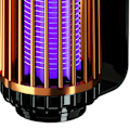 Miniatyrbild 3 av 4: Elektrisk mygglampa Låg ljudnivå Fly Trap Repeller Väggmontering för inomhus utomhus Uppladdningsbar Black and Gold