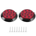 Miniatyrbild 1 av 11: 2 st 4-i-1 12V 12LED Baklykta Vattentät Rund Broms Stopplampa för Båt ATV Lastbil