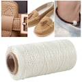 Miniatyrbild 4 av 6: Läderhandsydd platt vaxtråd sytråd för handsömnadstillbehör (beige)
