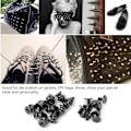 Miniatyrbild 8 av 9: 50 st 8*12 mm Fashion Metal Bullet Rivet Spikes & Cone Studs för Läder DIY Tillbehör (Svart)
