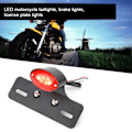 Miniatyrbillede 7 af 9: Motorcykel Baglygte Universal Retro LED Brems Lygte Nummerplade Lys Indikatorlys