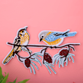Miniatyrbillede 6 af 8: 2 stk. DIY håndlavede fugleformede sy- og broderiklæde patches tøjtilbehør