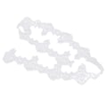 Miniatyrbild 9 av 10: Dekorativ spets pärlband polyester broderad lapp kläder dekor tillbehör 1 YardWhite