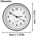 Miniatyrbilde 2 av 7: Bilklokke, Mini Quartz Analog Bil Dashbord Tid Luftventil Klistremerke Klokke Ur for Bildekorasjon, Universell og Lysende (Hvit)