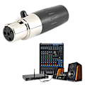 Miniatyrbillede 2 af 6: 5 stk. 4-polet hun stik Mini XLR lydmikrofon stik