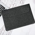 Miniatyrbillede 6 af 10: Laptop Sleeve Case Soft PU Læder Computer Beskyttende Håndtaske med Krog og Loop Fastener12in