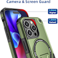Miniatyrbilde 5 av 7: Magnetisk iPhone-etui med stativ, kompatibel med MagSafe, robust innebygd støtte, militærgradert fallbeskyttelse støtsikker for iPhone Green iPhone 13