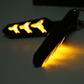 Miniatyrbilde 6 av 10: 1 Par Motorsykkel LED Blinklys Lampe Fiskebein Y-Form Strømmende Blinklys