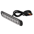 Miniatyrbilde 7 av 10: 4 stk 12-24V Bil 6 LED Blinkende Strobe Nødlys Grill Blinkende Lyslist Blå