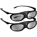 Miniatyrbillede 1 af 8: DLP 3D-briller, 144Hz genopladelige 3D Active Shutter-briller til alle DLP-Link 3D-projektorer, kan ikke bruges til tv'er Black 2 pcs