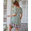 Pikkukuva 7 / 7: Etninen tyylinen rantamekko pitkähihainen rento mekko (vihreä XL)
