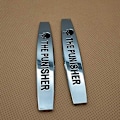 Miniatyrbilde 4 av 5: 2X The Punisher Skull Silver Bilsymbol 3D Metall Side Fender Dekal Auto Merke Klistremerke