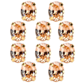 Miniatyrbilde 1 av 9: 10 stk sy Zirkon Rhinestones Ellipse Form DIY Sko Klær Tilbehør 8x10mmChampagne