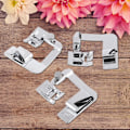 Miniatyrbillede 8 af 10: 3 stk. Snap-on trykfødder Universal Fit Domestic Multifunktion eller Gammel Symaskine