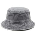 Denim Bucket Hat Unisex Solhatt Bred Brätte Bucket Hat Herr Dam Grey