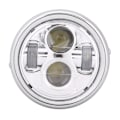 Pikkukuva 1 / 11: 6,5 tuuman moottoripyörän 12V LED-lamppu etuvaloon, universaali, hopea