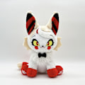 Miniatyrbild 1 av 4: 2024 Ny Hazbin Animation Plysch, 9,8 tum söt Hazbin Animation karaktärsdocka, mjuk plyschdocka för barn vuxna, födelsedag, tecknad film spelälskare present White