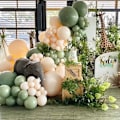 Pikkukuva 7 / 7: 129 kpl salvianvihreää ilmapalloa eri kokoja 18 12 10 5 tuumaa Vintage vihreä lateksi ilmapallo Garland Arch naamiaistapahtuman koristeisiin syntymäpäivä vauva Vintage Green