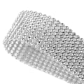 Miniatyrbilde 7 av 7: 3mm DIY 10 rader imitert diamant mesh wrap rull krystall rhinestones bånd dekor (#03)
