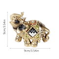 Miniatyrbillede 2 af 6: Lucky Feng Shui Grøn Elefant Statue Skulptur Rigdom Figur Gave Hjem Indretning S