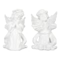 Miniatyrbillede 9 af 10: Harpiks Bedende Engel Figur Hvid Bøn Pige Vinkel Ornament Hold Kind Vinger Cherubs Skulptur til Bogreol Soveværelse Bryllupsdag Jubilæum