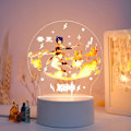 Miniatyrbillede 1 af 8: Genshin Impact Barbara 3D LED Akryl Natlampe 7 Farver USB Anime Lampe