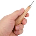 Miniatyrbillede 8 af 10: Rhombus Syl Awl Stål Kegle Stanse Læder Værktøj Bøg Håndtag Diamant Punkt Syl  (5-6mm )