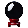 Miniatyrbilde 1 av 3: Obsidian krystallkule for Fengshui-kule, skrying meditasjon, spådomsfære, hjemmedekorasjon, 100 % naturlig og ekte