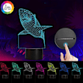 Miniatyrbild 3 av 7: Shark 3D LED-nattlampa, Bagvhandbagro Shark Toy Lamp, 7 Co