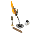 Miniatyrbillede 5 af 10: Fjerpennesæt Metal Penholder Retro Elegant Stil Klar Gravering Flad Pen 1 til 5mm/0,04 til 0,20in Skrive Dyppenne Sæt Orange