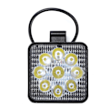 Miniatyrbilde 4 av 11: 27W 9LED Kvadratisk Mini Arbeidslys Ekstra Lampe Bil Motorsykkel Modifikasjon Frontlys Svart